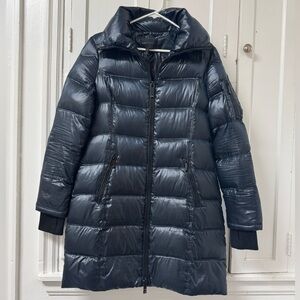 BCBGMAXAZRIA Collared Puffer Coat